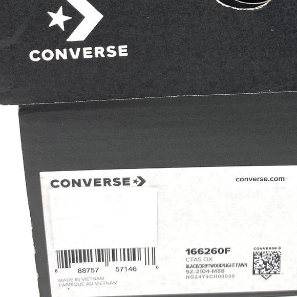 💖MEGA SALE💖Converse Ctas OX Men's Low Top Black White Leopard Canvas 166260F - Picture 9 of 10